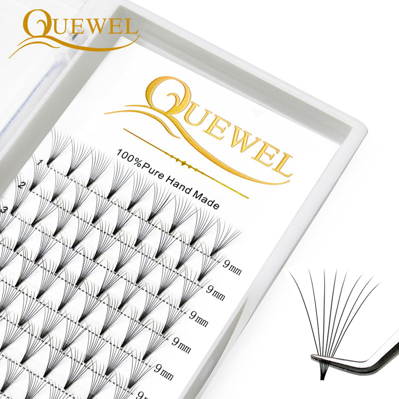 Eyelash Extension C Curl - Quewel premowane rzęsy wachlarzowe 8D/6D/5D/4D/3D objętość