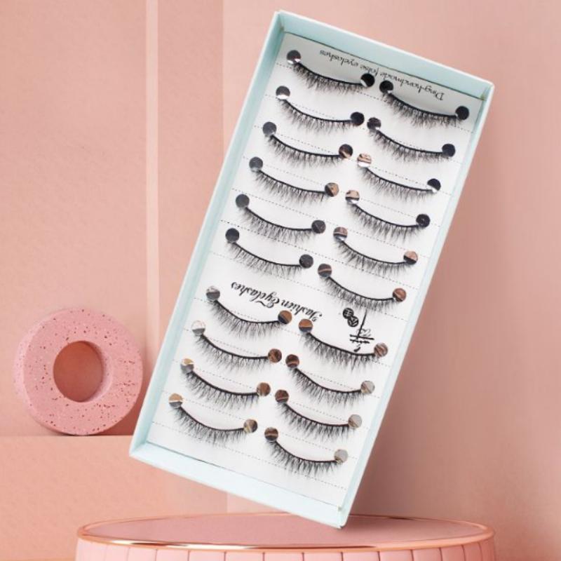 Eyelash Extension Cat Eye Wispy - Nowe 10 Par Naturalnych Długich, Delikatnych