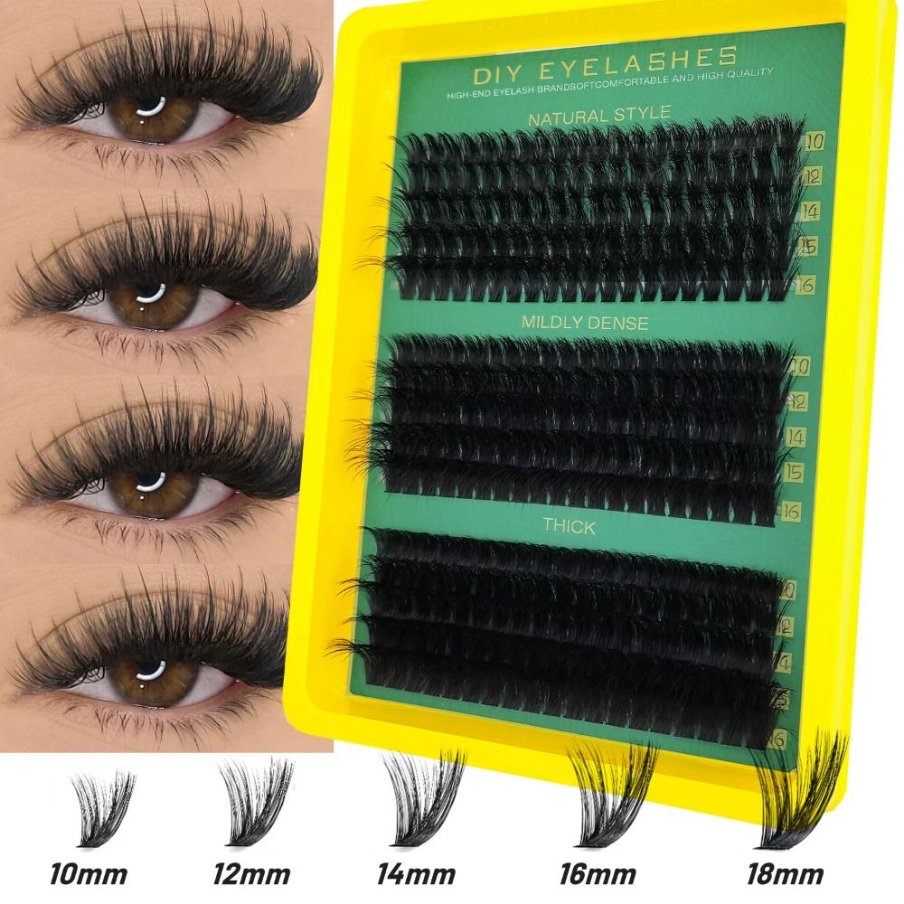 Eyelash Extension Wispy Look - Naturalne rzęsy na klej, efekt naturalny,