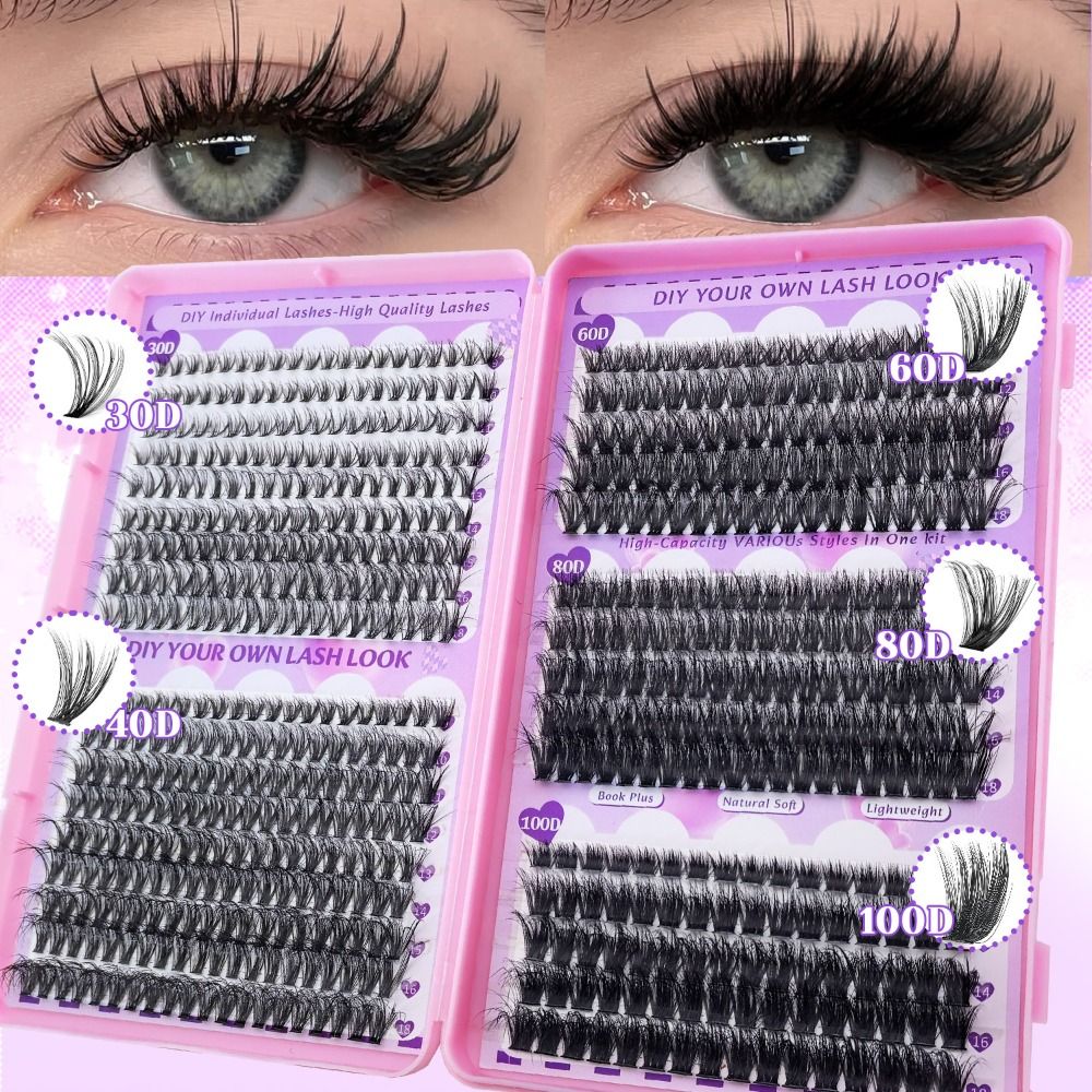 Eyelash Extension Wispy Look - Sztuczne rzęsy o długości 9-18mm, do