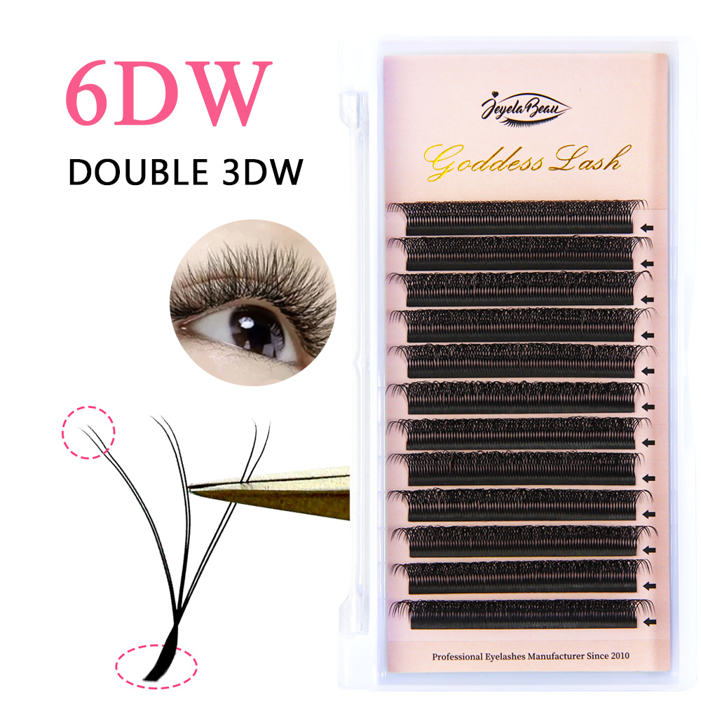 Eyelash Extension Double Volume - Sztuczne rzęsy Goddess Double 3D/4DW, rzęsy