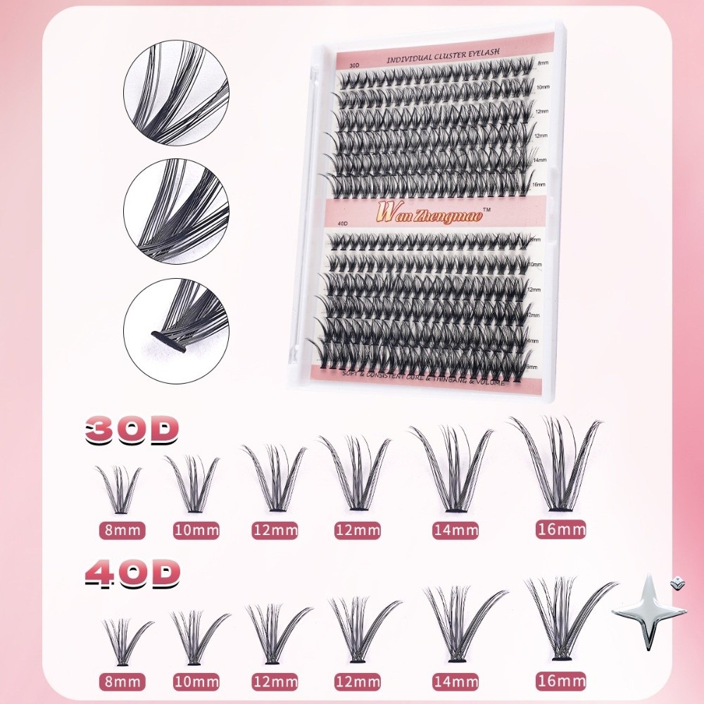 Eyelash Extension Wispy Look - Sztuczne rzęsy o długości 8-16mm, do