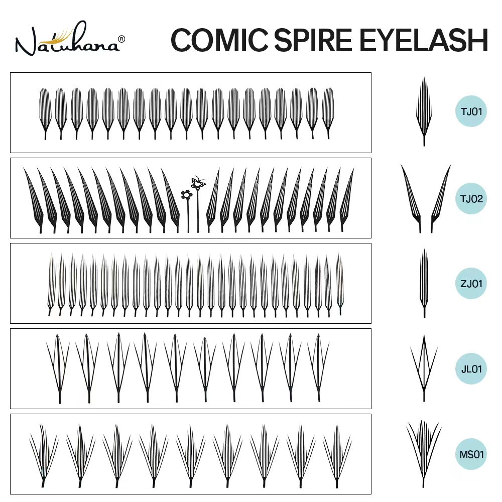 Eyelash Extension C Curl - NATUHANA Comic Spire Eyelash C D