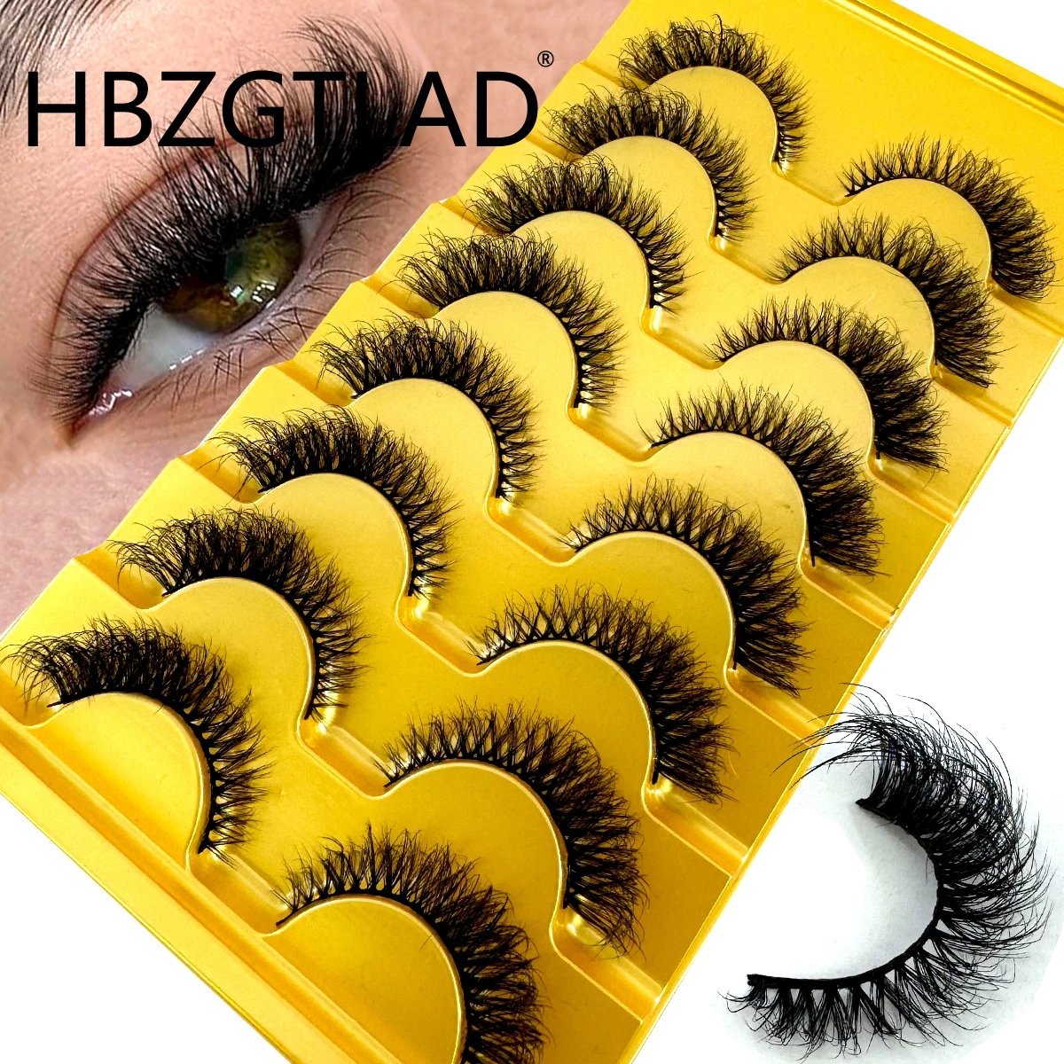 HBZGTLAD Nowe 8 par rzęs typu  – Eyelash Extension Cat Eye Wispy recenzja i cena