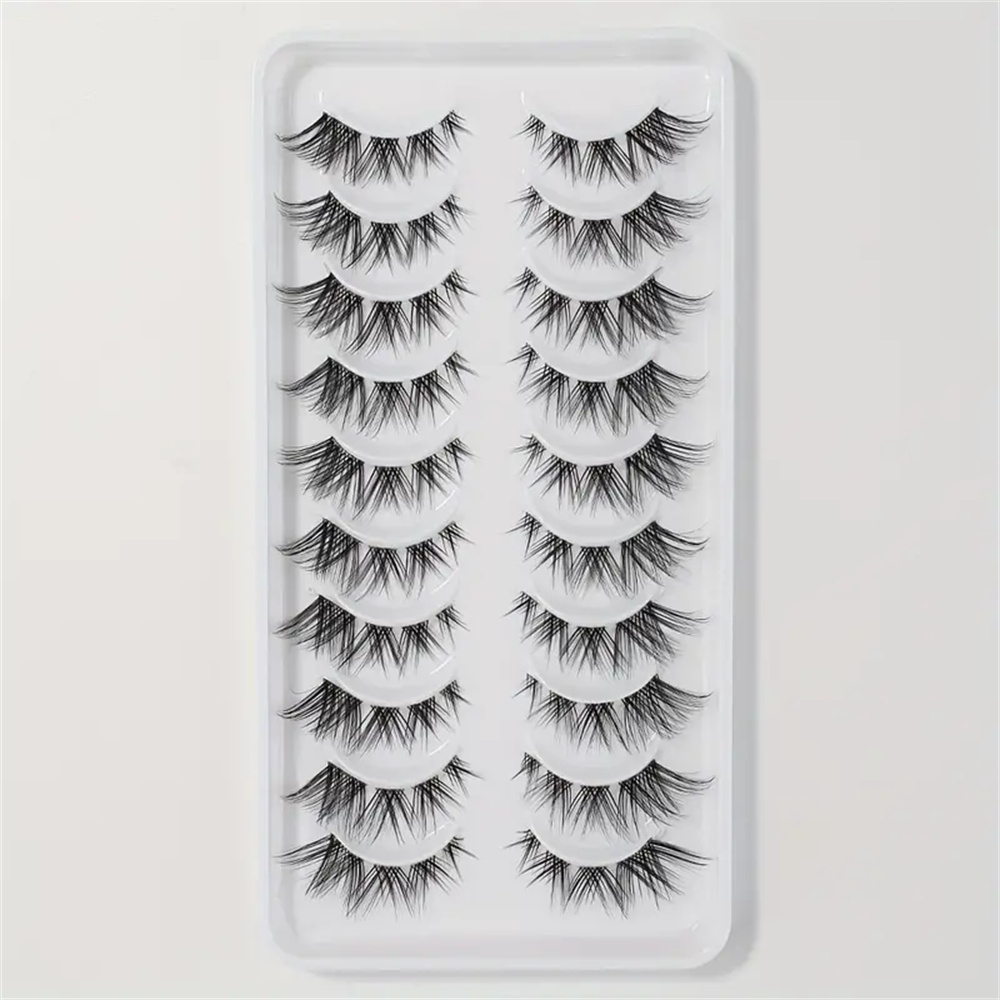 10 par sztucznych rzęs Cluster – Eyelash Extension Cat Eye Wispy recenzja i cena