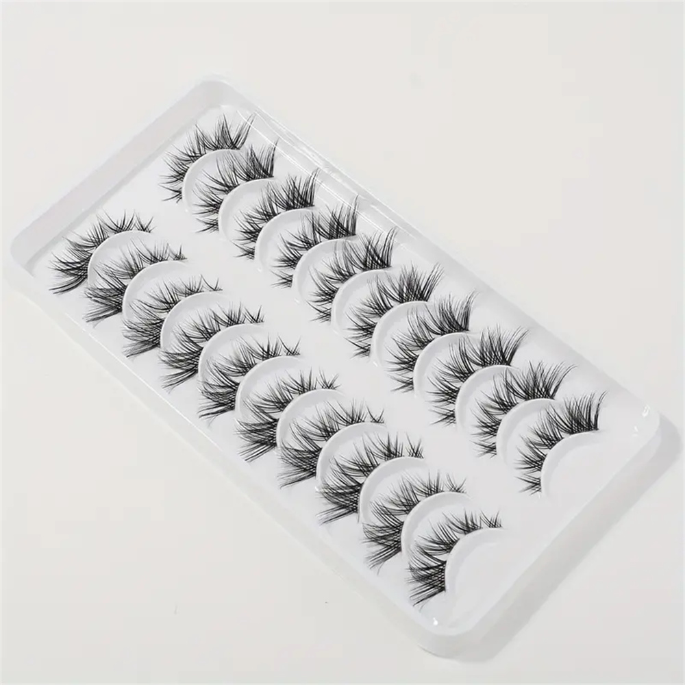 10 par sztucznych rzęs Cluster – Eyelash Extension Cat Eye Wispy recenzja i cena