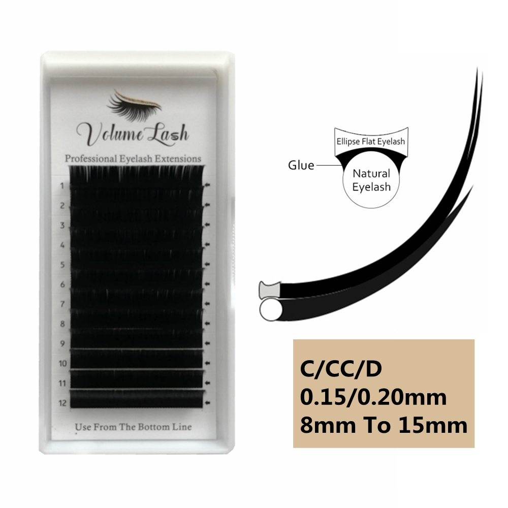 Elipsy płaskie pojedyncze rzęs – Eyelash Extension C Curl recenzja i cena