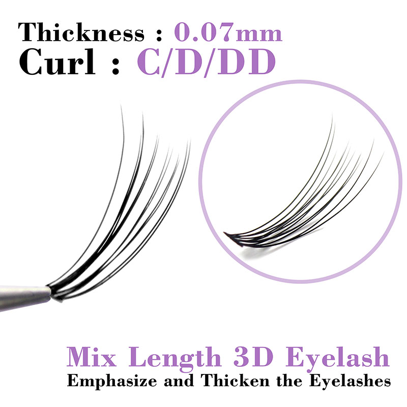 Kimcci C/D/DD Curl Mix długość – Eyelash Extension C Curl recenzja i cena